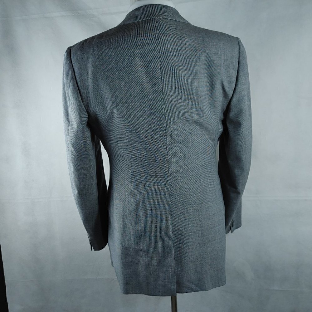 Dominick's Tailors Custom Made 39R 3 Button Gray Birdseye Suit Blazer Sp… - Picture 7 of 12